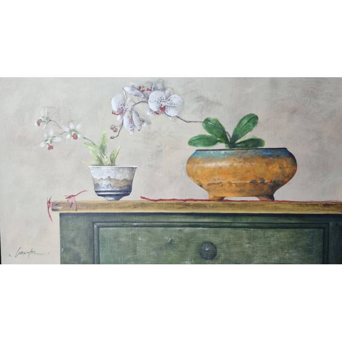 Yap Chin Hoe — Whispering Blooms II, Acrylic on Canvas, 2025